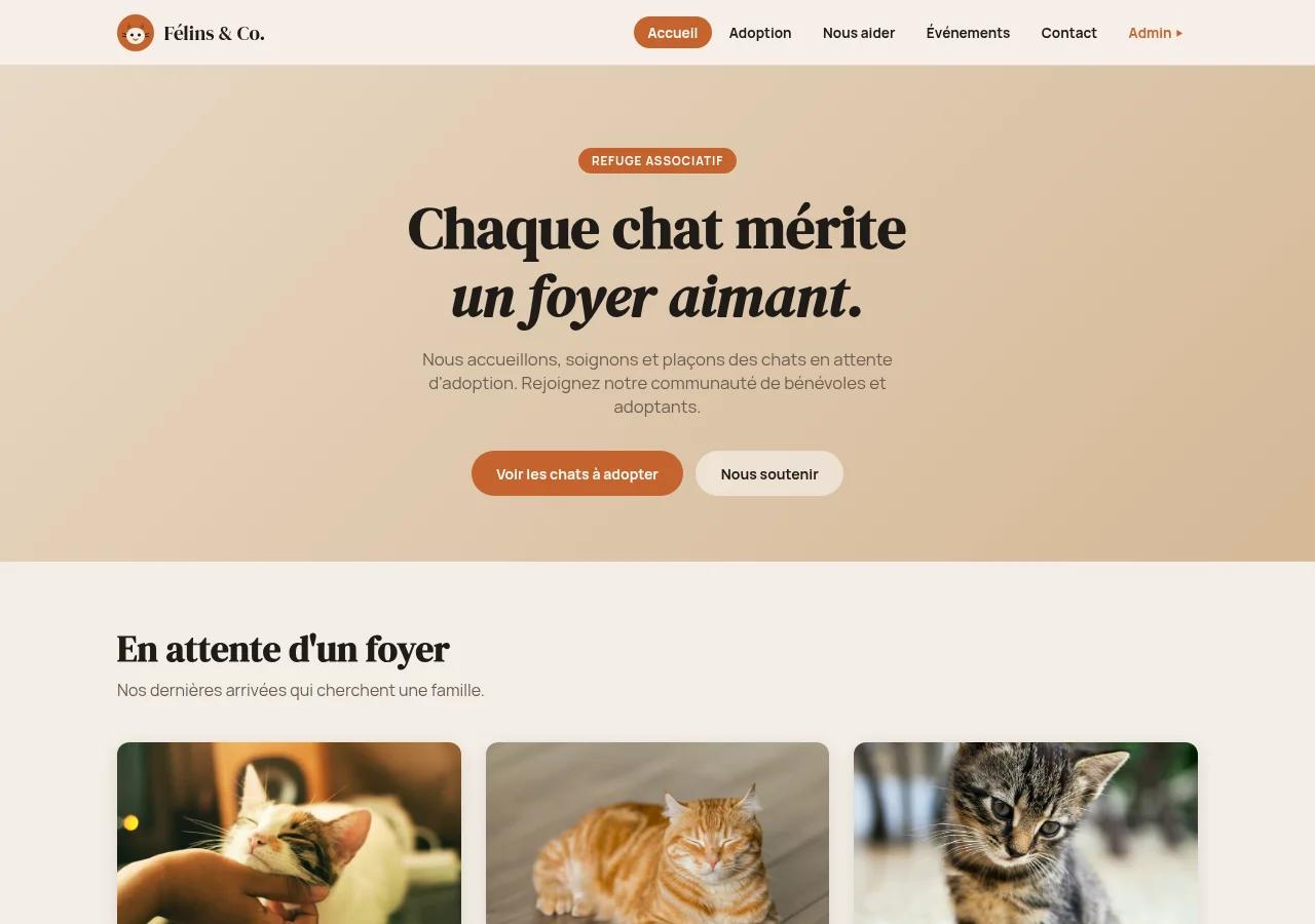 PawPlatform maquette de refuge pour animaux