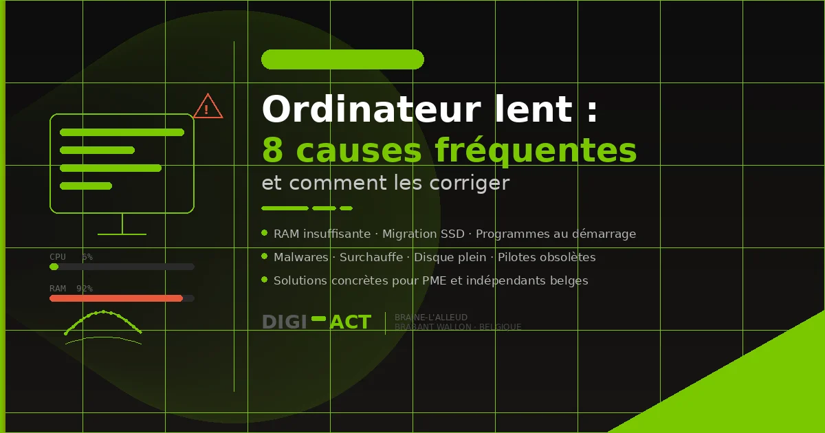 Ordinateur lent : 8 causes fréquentes et comment les corriger